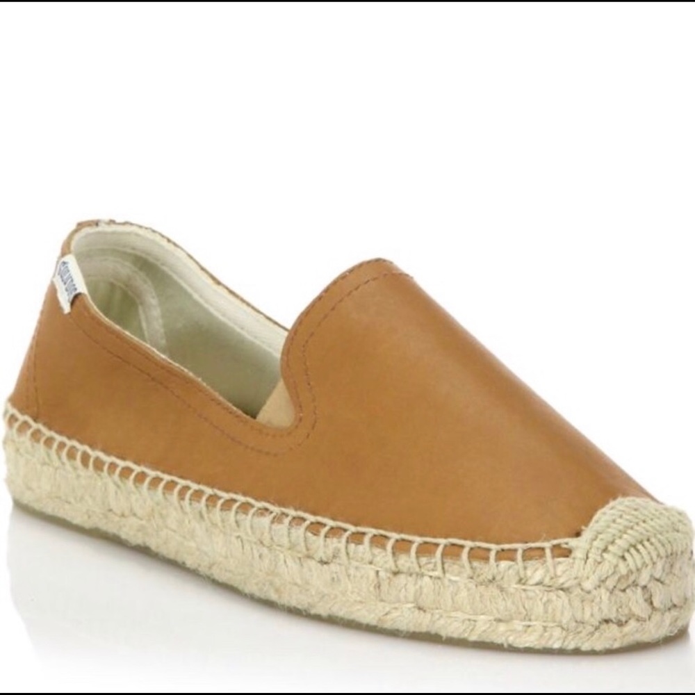 Soludos Leather Espadrille Platform Shoe